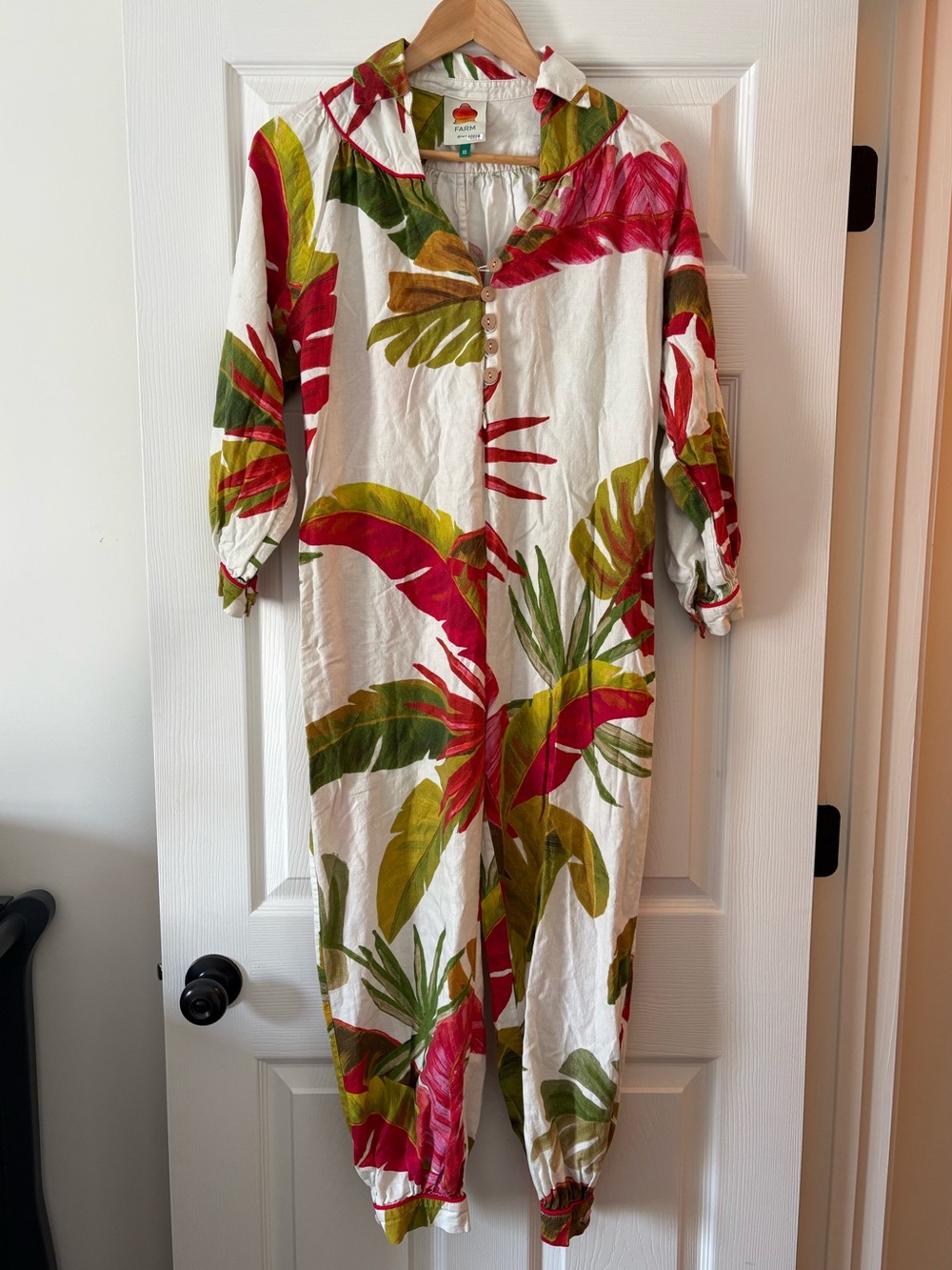Farm Rio Spring Forest Jumpsuit Size XS - Picture 3 of 10